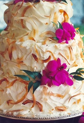 Coconut wedding cake