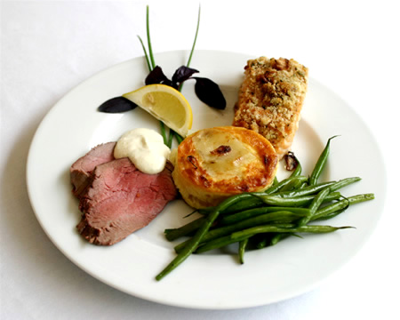 Delicious roast beef entree 