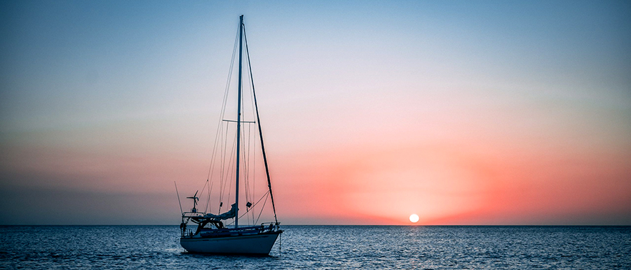 Sailboat at sunset